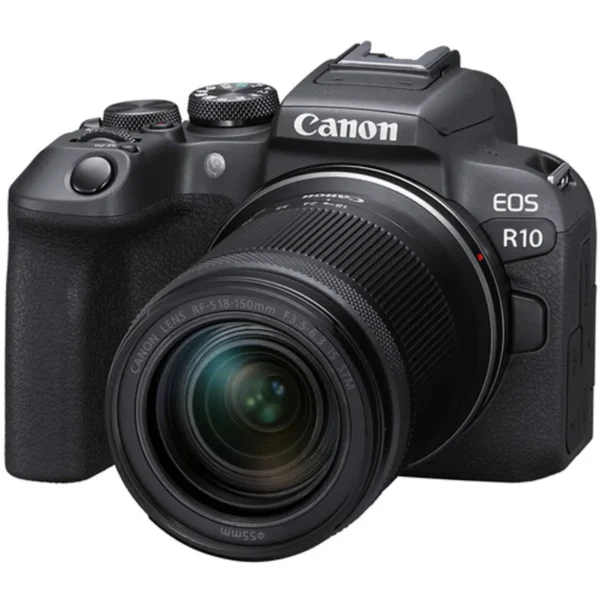 Cámara Canon R10 con lente RF-S 18-45mm IS STM para fotografía y video 4K de alta calidad. Canon EOS R10 mirrorless con sensor APS-C y enfoque automático Dual Pixel CMOS AF. Cámara Canon R10 compacta y ligera con lente zoom 18-45mm estabilizado IS STM. Canon R10 ideal para creadores de contenido, fotografía profesional y grabación UHD 4K. Cámara Canon EOS R10 con lente kit RF-S 18-45mm para retratos, viajes y uso diario.