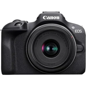Cámara Canon EOS R100 con lente kit RF-S 18-45mm para fotografía y video de alta calidad. Canon EOS R100 mirrorless compacta con sensor APS-C y enfoque automático preciso. Cámara Canon R100 con lente RF-S 18-45mm ideal para fotografía diaria, viajes y creación de contenido. Canon EOS R100 ligera y fácil de usar con excelente calidad de imagen y grabación Full HD. Cámara Canon EOS R100 con lente zoom 18-45mm diseñada para principiantes y creadores multimedia.