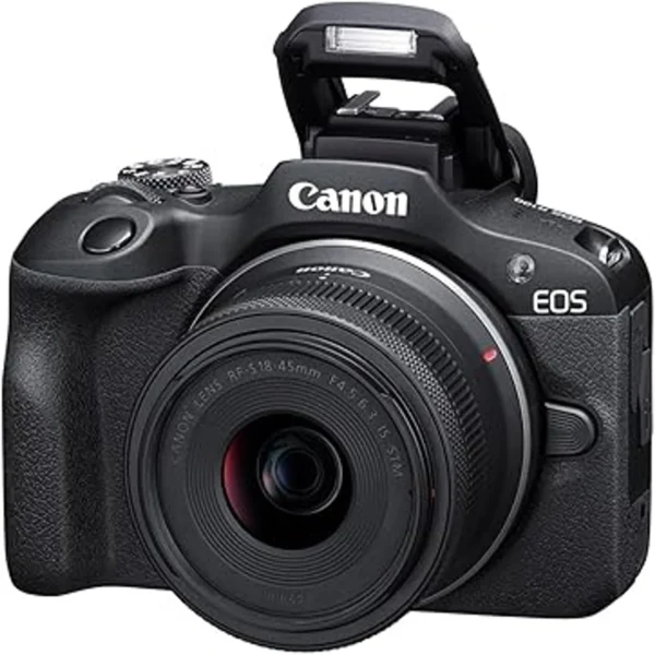 Cámara Canon EOS R100 con lente kit RF-S 18-45mm para fotografía y video de alta calidad. Canon EOS R100 mirrorless compacta con sensor APS-C y enfoque automático preciso. Cámara Canon R100 con lente RF-S 18-45mm ideal para fotografía diaria, viajes y creación de contenido. Canon EOS R100 ligera y fácil de usar con excelente calidad de imagen y grabación Full HD. Cámara Canon EOS R100 con lente zoom 18-45mm diseñada para principiantes y creadores multimedia.