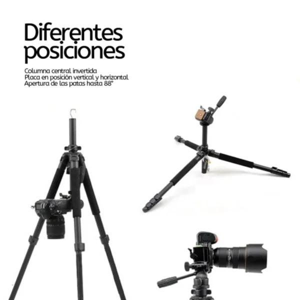 Trípode para cámara Weifeng WF-6663A de aluminio resistente y ligero para fotografía y video profesional. Trípode Weifeng WF-6663A con altura ajustable y base estable para cámaras DSLR y mirrorless. Trípode profesional Weifeng WF-6663A ideal para fotografía de estudio, viajes y grabación de contenido. Weifeng WF-6663A con cabezal ajustable y sistema de bloqueo seguro para mayor estabilidad. Trípode para cámara Weifeng WF-6663A portátil y versátil compatible con cámaras Canon, Nikon y Sony.