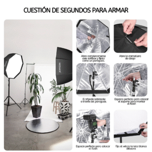 Softbox Caja de Luz Octabox tipo Sombrilla 120 cms