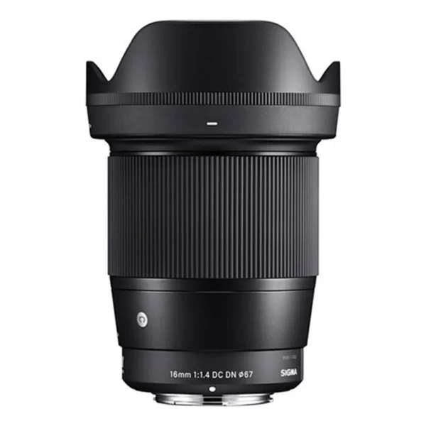Lente Sigma 16mm F1.4 DC DN Contemporary para Sony ideal para fotografía y video profesional. Objetivo Sigma 16mm F1.4 para cámaras Sony mirrorless con excelente nitidez y gran apertura luminosa. Sigma 16mm F1.4 DC DN Contemporary perfecto para retratos, paisajes, vlogging y fotografía nocturna. Lente gran angular Sigma 16mm F1.4 compatible con Sony APS-C para creadores de contenido y producción audiovisual. Sigma 16mm F1.4 para Sony con enfoque rápido y alto rendimiento en condiciones de baja luz.