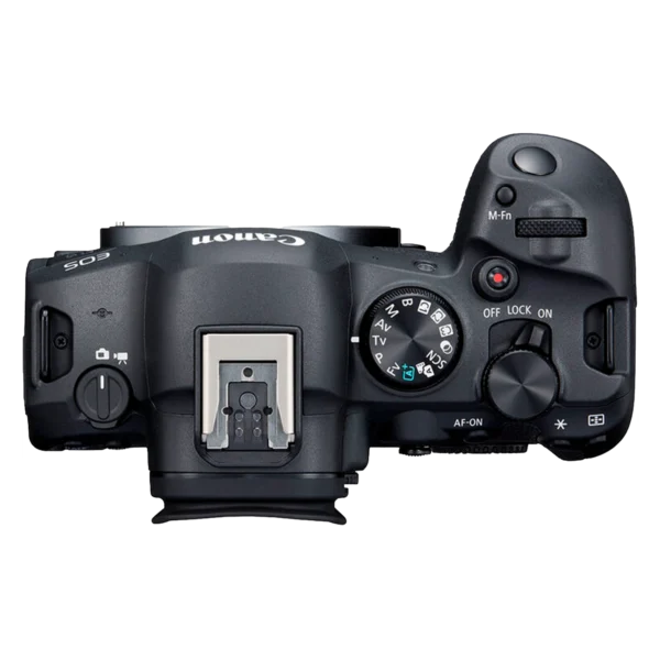 Cámara sin espejo Canon EOS R6 Mark II (solo cuerpo, full-frame, 24.2 MP) con alta velocidad de ráfaga (hasta 40 fps) y grabación de video 4K, pensada para fotografía deportiva y de naturaleza