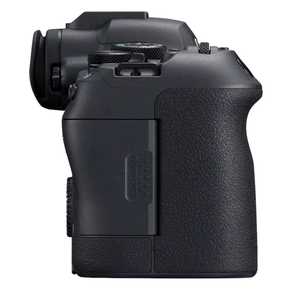 Cámara sin espejo Canon EOS R6 Mark II (solo cuerpo, full-frame, 24.2 MP) con alta velocidad de ráfaga (hasta 40 fps) y grabación de video 4K, pensada para fotografía deportiva y de naturaleza