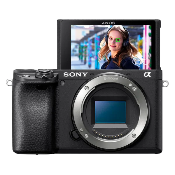 Cámara Sony α6400 Mirrorless Kit 16-50mm – Sensor APS-C de 24.2 MP con Enfoque en Tiempo Real, Video 4K HDR y Pantalla Abatible para Vlogs