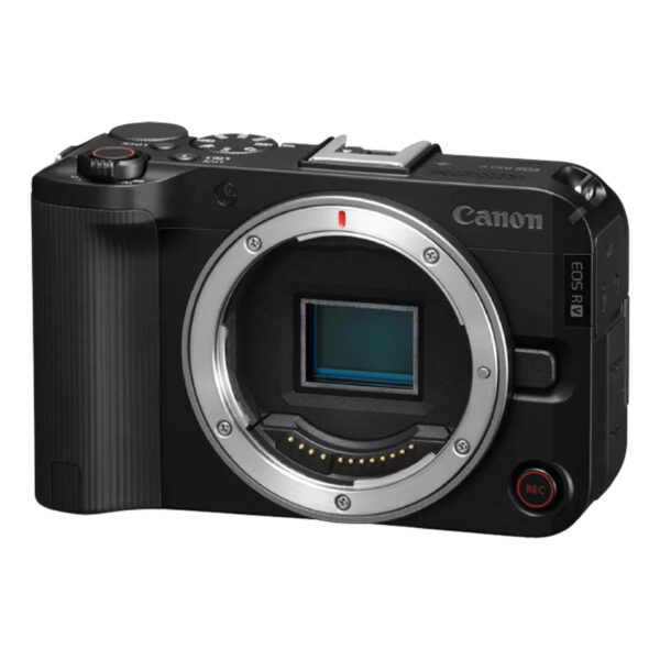 Canon EOS R50 V (APS-C, 24.2 MP) con zoom RF-S 14–30 mm STM PZ. Cámara versátil para creadores: vídeo 4K/60p, AF inteligente (sigue personas/mascotas), estabilizador digital. Pantalla giratoria para vlogs, montura de trípode vertical.