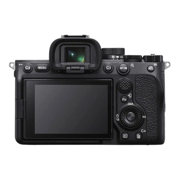 Sony A7 IV (full-frame, 33 MP) con lente 28–70 mm OSS (kit). Sensor BSI-CMOS de 33 MP. AF de 759 puntos con Eye-AF, ráfaga 10 fps, vídeo 4K/60p. Perfecta para foto de retratos y video profesional por su nitidez y enfoque preciso